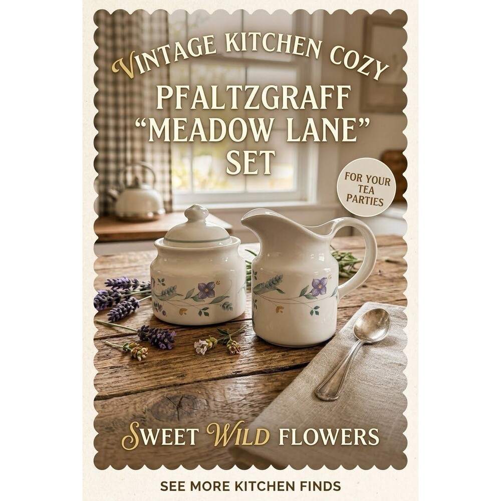 Pfaltzgraff Meadow Lane Vintage Creamer and Sugar Set